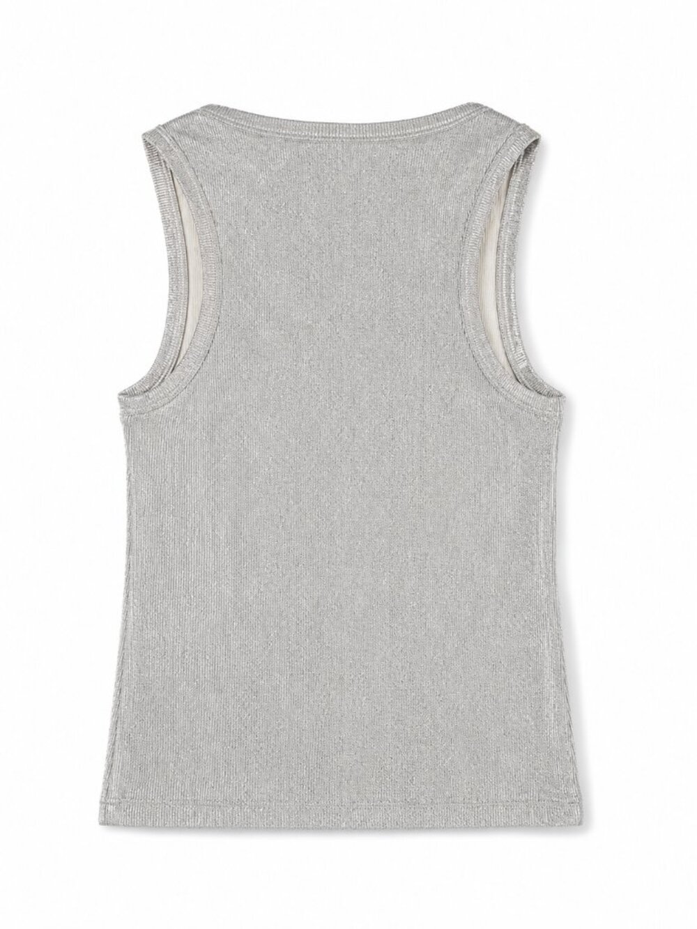 Zara Metallic Ribbed Tank Top - Size S - Picture 2 of 4